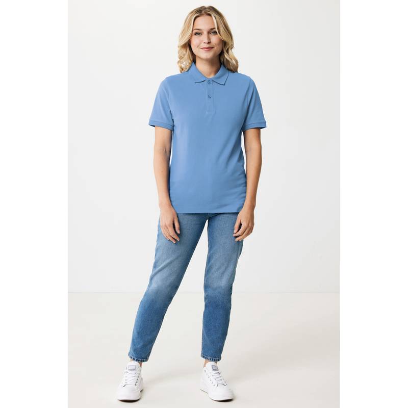 Polo tričko IQONIQ Yosemite z recykl. bavlny, modrá Moon, L Polo tričko IQONIQ Yosemite z recykl. bavlny, modrá Moon, L