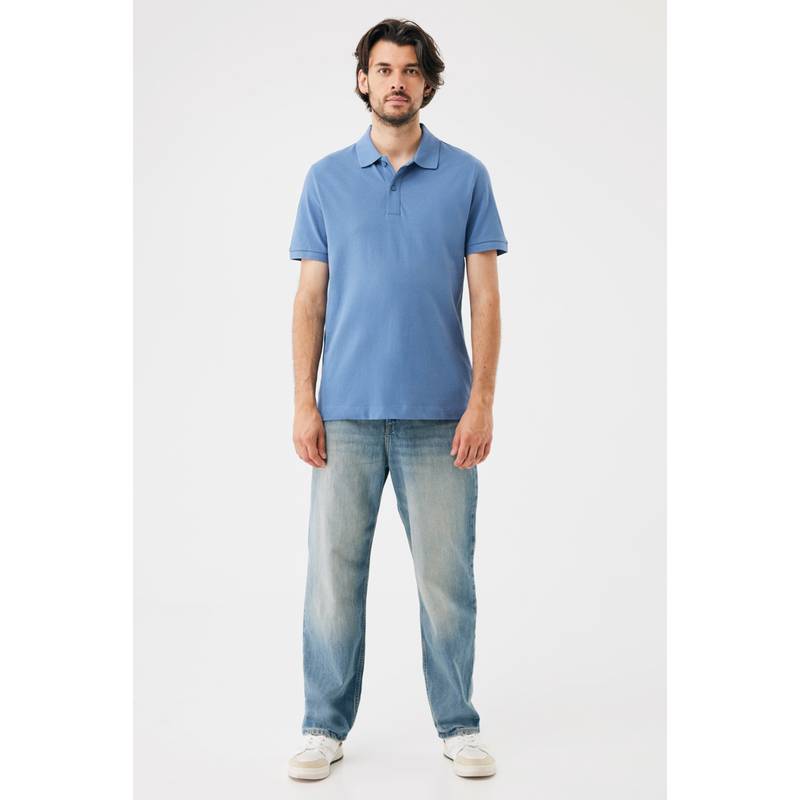 Polo triko IQONIQ Yosemite z recykl. bavlny, modrá Moon, L Polo triko IQONIQ Yosemite z recykl. bavlny, modrá Moon, L