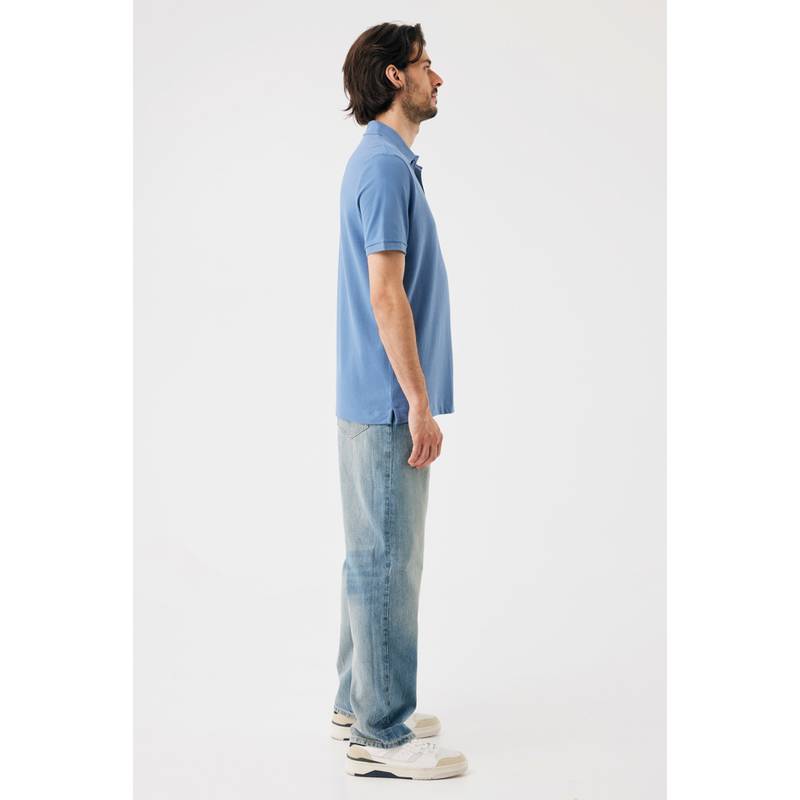 Polo triko IQONIQ Yosemite z recykl. bavlny, modrá Moon, L Polo triko IQONIQ Yosemite z recykl. bavlny, modrá Moon, L