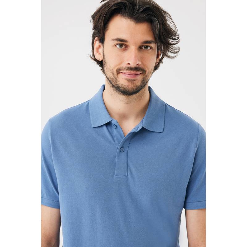 Polo triko IQONIQ Yosemite z recykl. bavlny, modrá Moon, L Polo triko IQONIQ Yosemite z recykl. bavlny, modrá Moon, L