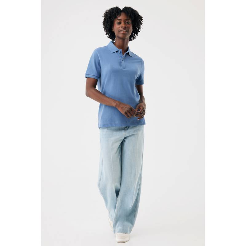 Polo triko IQONIQ Yosemite z recykl. bavlny, modrá Moon, L Polo triko IQONIQ Yosemite z recykl. bavlny, modrá Moon, L