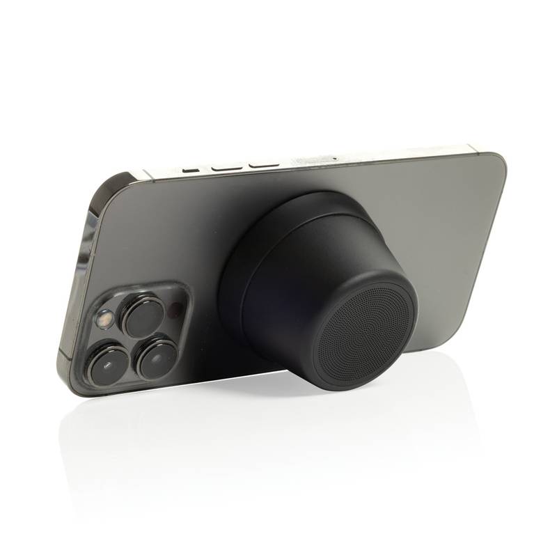 Nivio RCS magnetický 5W reproduktor z recyklovaného hliníka, čierna Nivio RCS magnetický 5W reproduktor z recyklovaného hliníka, čierna