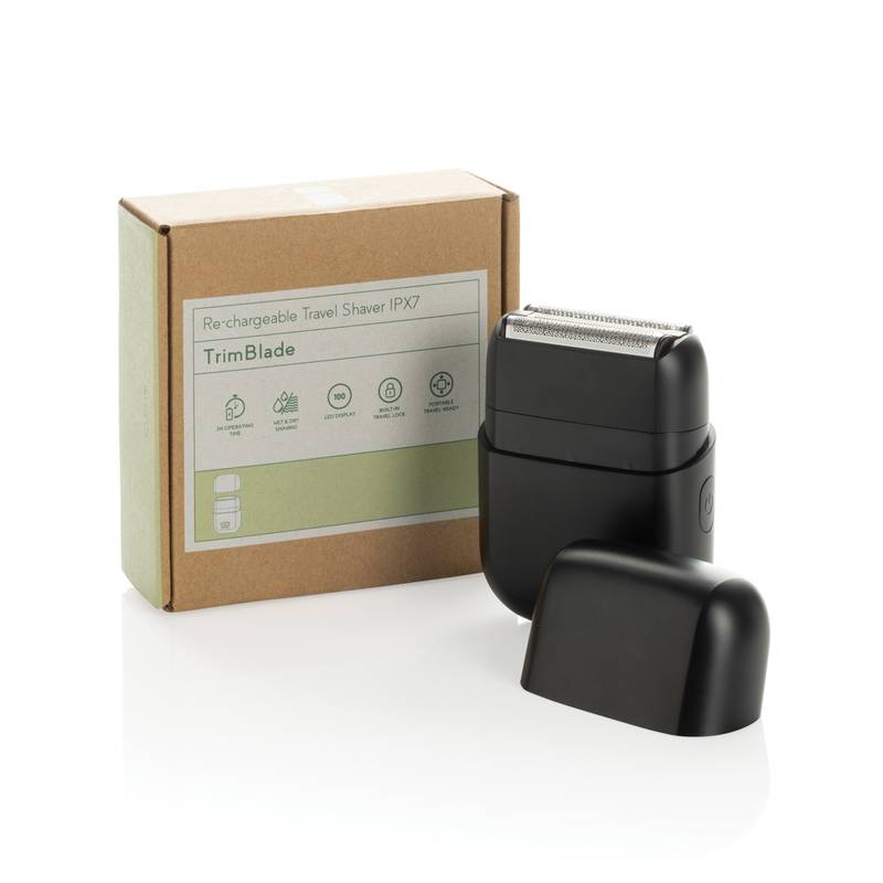 TrimBlade dobíjací cestovný holiaci strojček IPX7, čierna TrimBlade dobíjací cestovný holiaci strojček IPX7, čierna