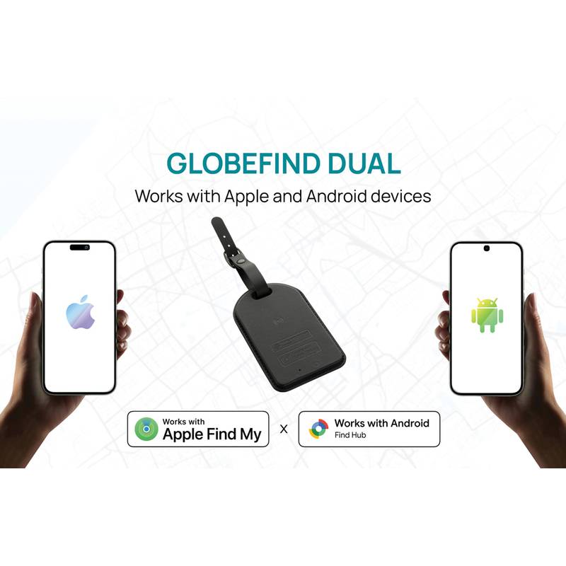 Globefind Dual RCS štítok na batožinu s globálnym sledovaním, čierna Globefind Dual RCS štítok na batožinu s globálnym sledovaním, čierna
