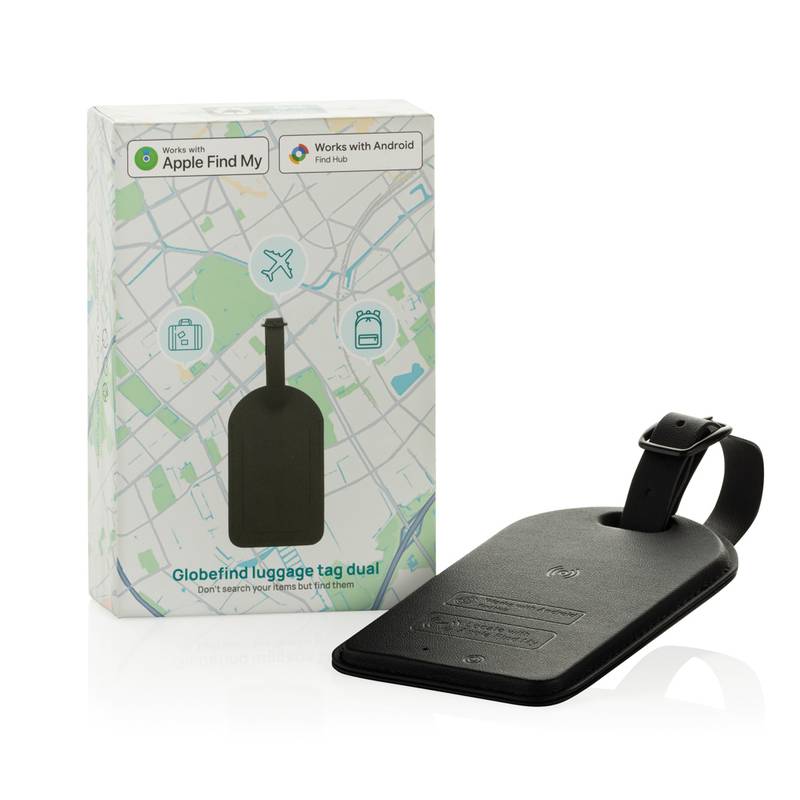 Globefind Dual RCS štítok na batožinu s globálnym sledovaním, čierna Globefind Dual RCS štítok na batožinu s globálnym sledovaním, čierna