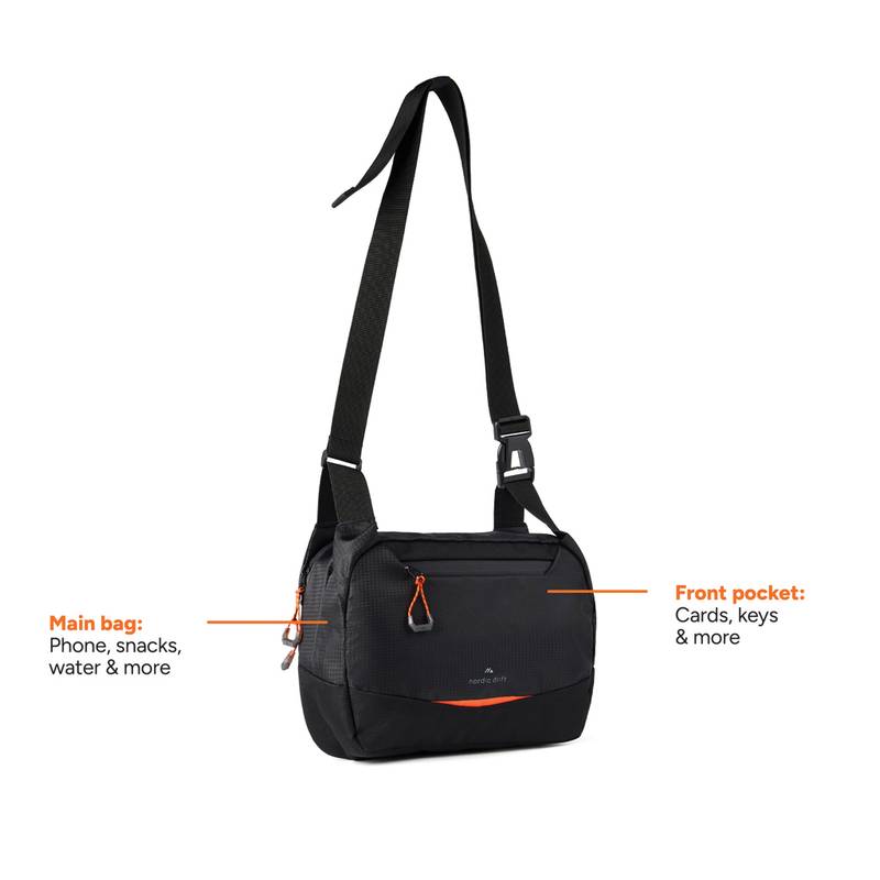Nordic Drift Trail RCS Crossbody taška 4 l, čierna - oranžová Nordic Drift Trail RCS Crossbody taška 4 l, čierna - oranžová