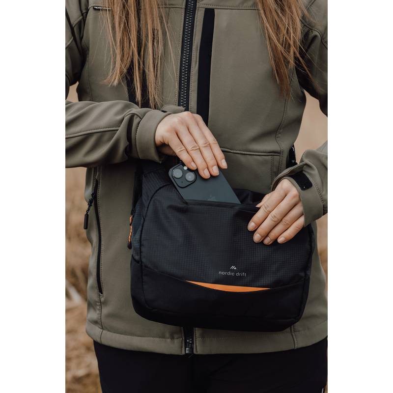 Nordic Drift Trail RCS Crossbody taška 4 l, čierna - oranžová Nordic Drift Trail RCS Crossbody taška 4 l, čierna - oranžová