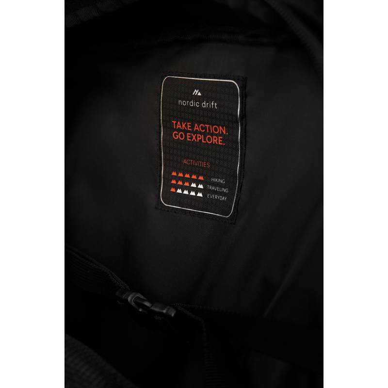 Nordic Drift RCS cestovný batoh 25 l, čierna - oranžová Nordic Drift RCS cestovný batoh 25 l, čierna - oranžová