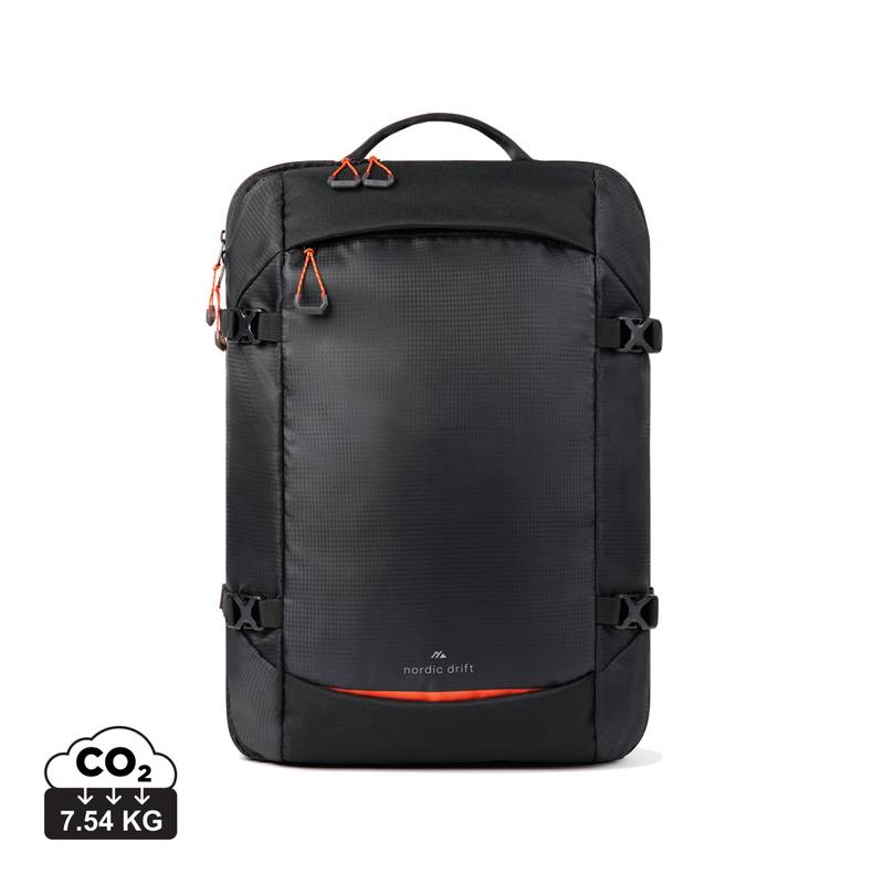 Nordic Drift RCS cestovný batoh 25 l, čierna - oranžová Nordic Drift RCS cestovný batoh 25 l, čierna - oranžová