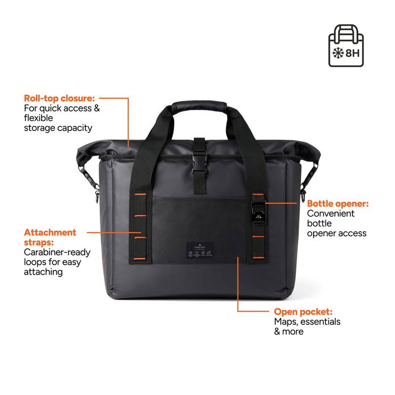 Nordic Drift RCS vodoodpudivá chladiaca taška typu tote 22L, čierna Nordic Drift RCS vodoodpudivá chladiaca taška typu tote 22L, čierna
