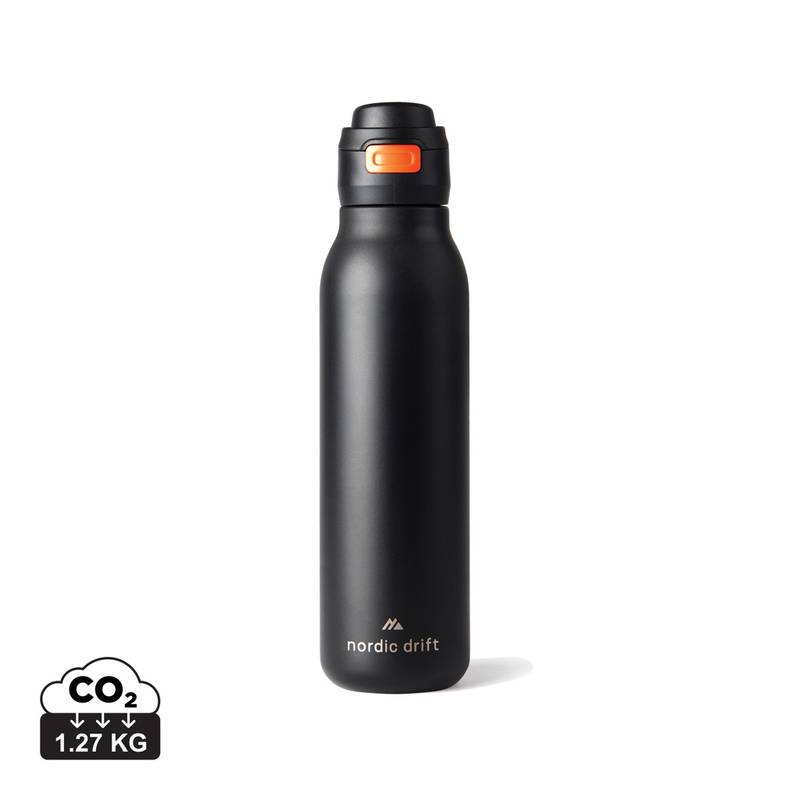 Nordic Drift Trail RCS Jednostenná fľaša na vodu 750 ml, čierna Nordic Drift Trail RCS Jednostenná fľaša na vodu 750 ml, čierna