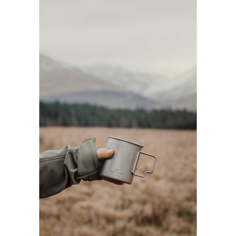 Nordic Drift Trail Ultra Ľahký Titánový Hrnček 450 ml, sivá Silver Nordic Drift Trail Ultra Ľahký Titánový Hrnček 450 ml, sivá Silver