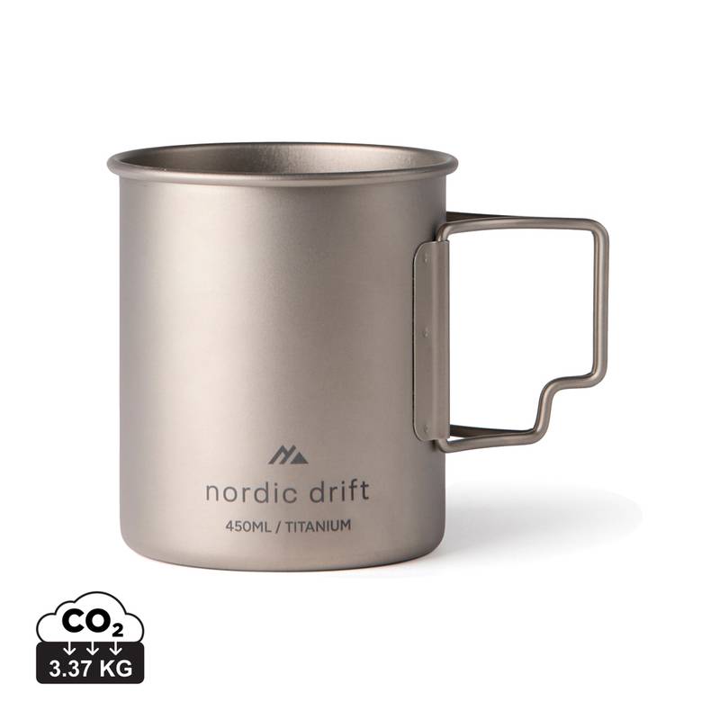 Nordic Drift Trail Ultra Ľahký Titánový Hrnček 450 ml, sivá Silver Nordic Drift Trail Ultra Ľahký Titánový Hrnček 450 ml, sivá Silver