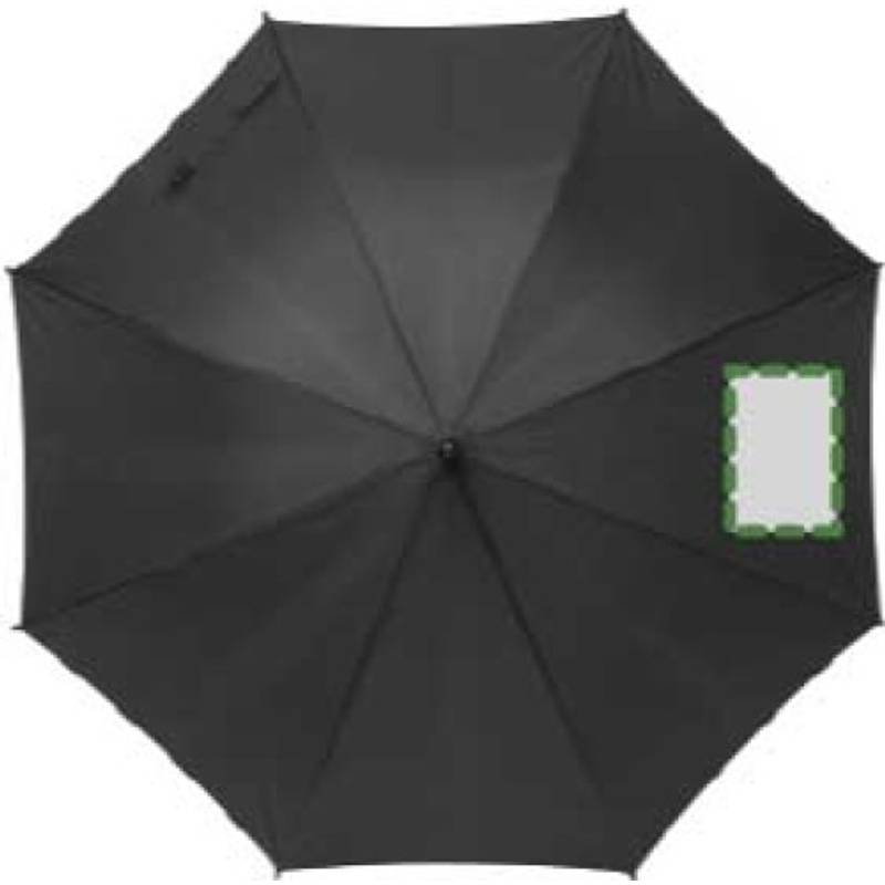 TERUEL Automatický dáždnik, recyklovaný materiál RPET,čierna TERUEL Automatický dáždnik, recyklovaný materiál RPET,čierna