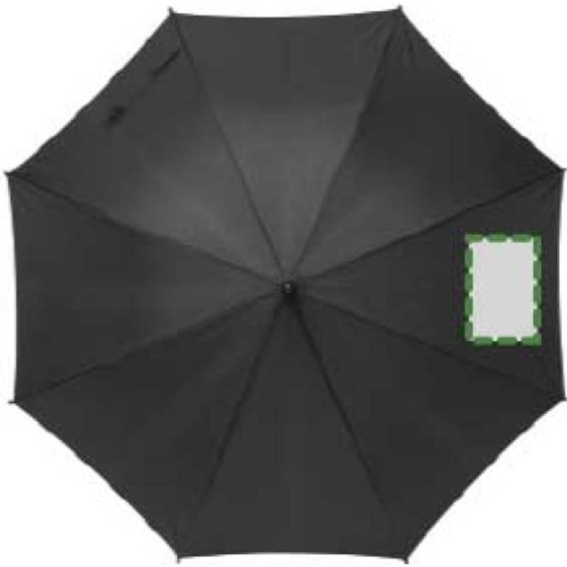 TERUEL Automatický dáždnik, recyklovaný materiál RPET,čierna TERUEL Automatický dáždnik, recyklovaný materiál RPET,čierna