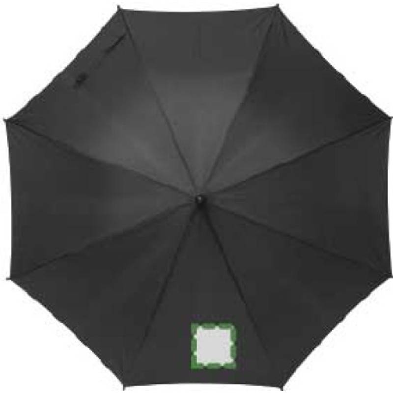 TERUEL Automatický dáždnik, recyklovaný materiál RPET,čierna TERUEL Automatický dáždnik, recyklovaný materiál RPET,čierna