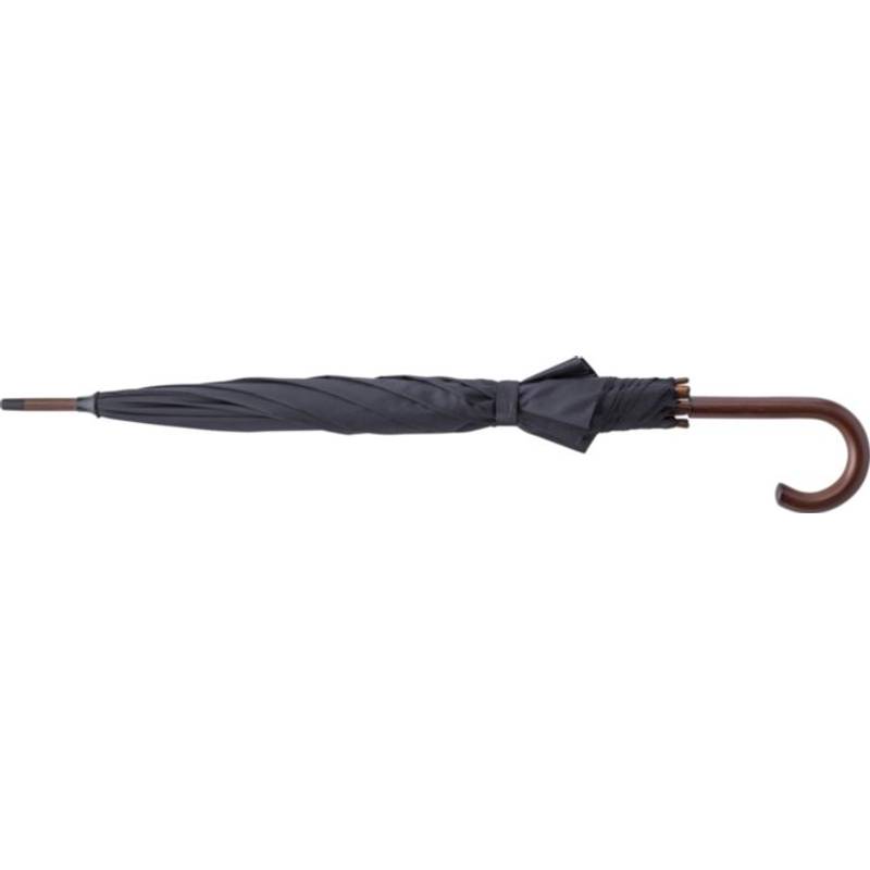 TERUEL Automatický dáždnik, recyklovaný materiál RPET,čierna TERUEL Automatický dáždnik, recyklovaný materiál RPET,čierna