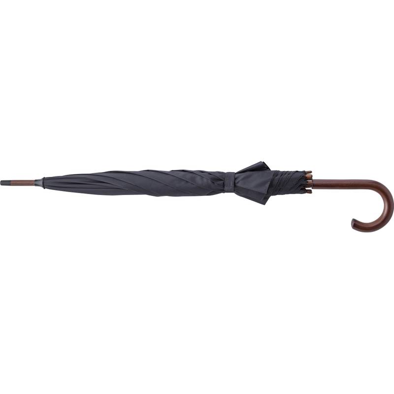 TERUEL Automatický dáždnik, recyklovaný materiál RPET,čierna TERUEL Automatický dáždnik, recyklovaný materiál RPET,čierna