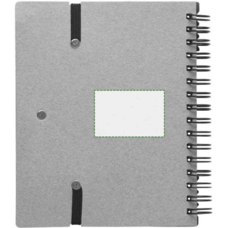 Recyklovaný papírový zápisník Angela, černá Recyklovaný papírový zápisník Angela, černá