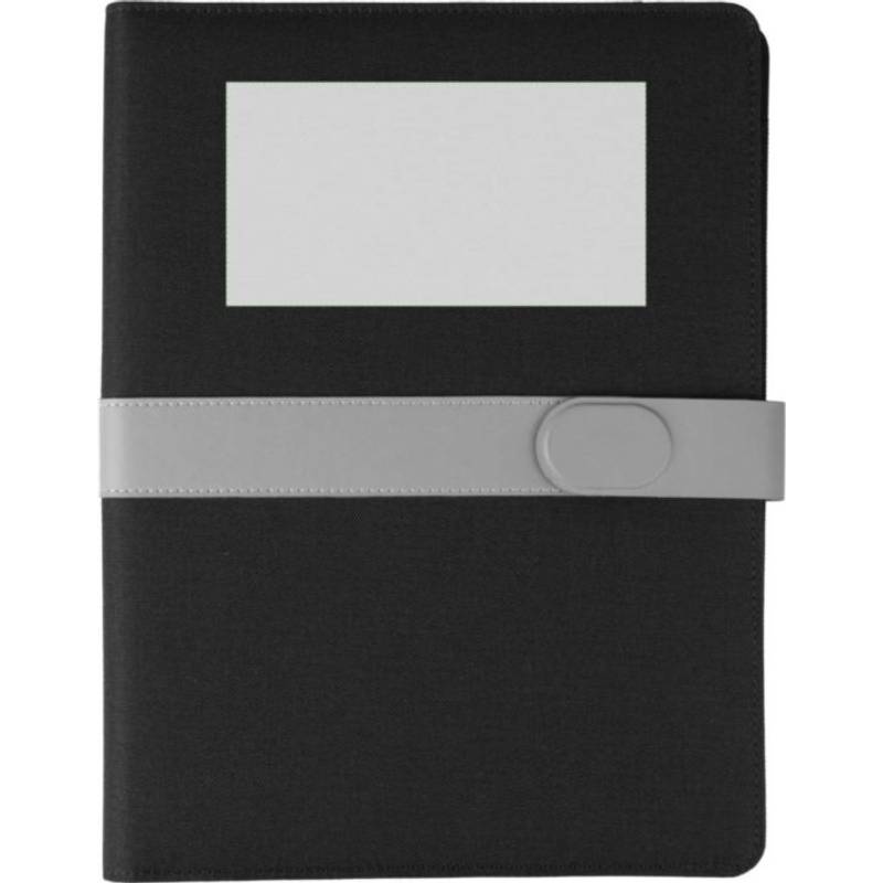 rPET skládací portfolio A4 Sven, černá rPET skládací portfolio A4 Sven, černá