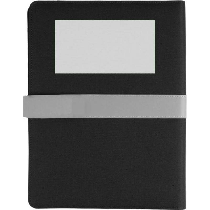rPET skládací portfolio A4 Sven, černá rPET skládací portfolio A4 Sven, černá