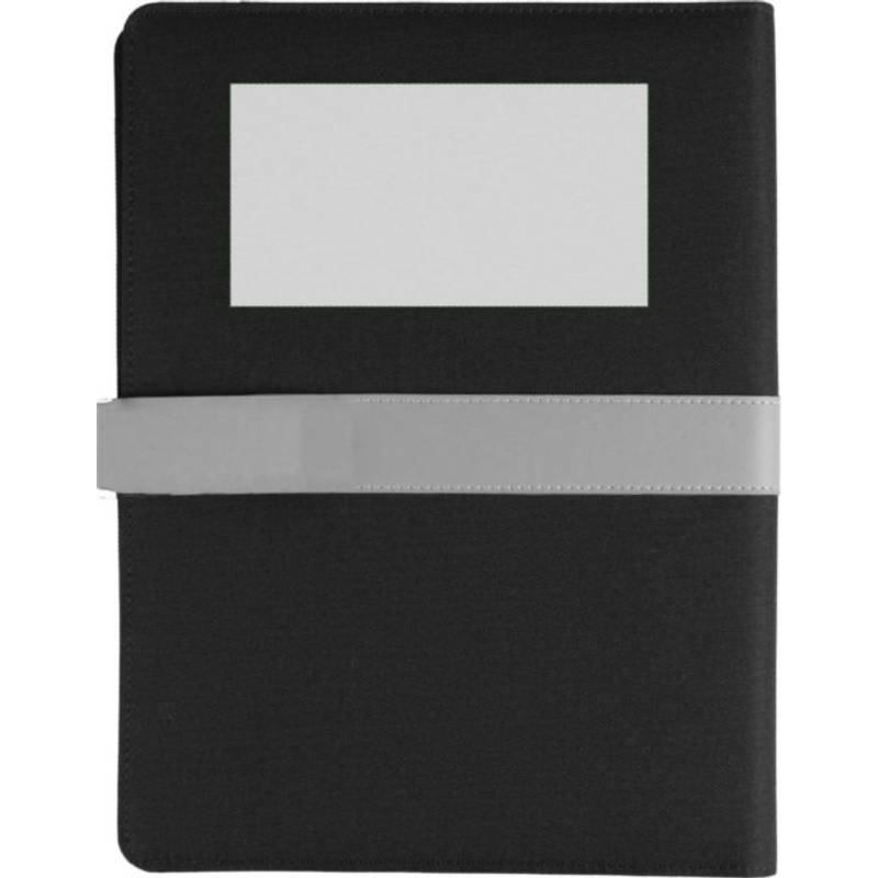 rPET skládací portfolio A4 Sven, černá rPET skládací portfolio A4 Sven, černá