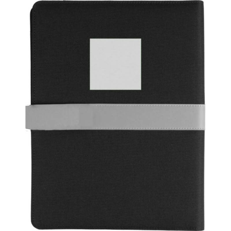 rPET skládací portfolio A4 Sven, černá rPET skládací portfolio A4 Sven, černá