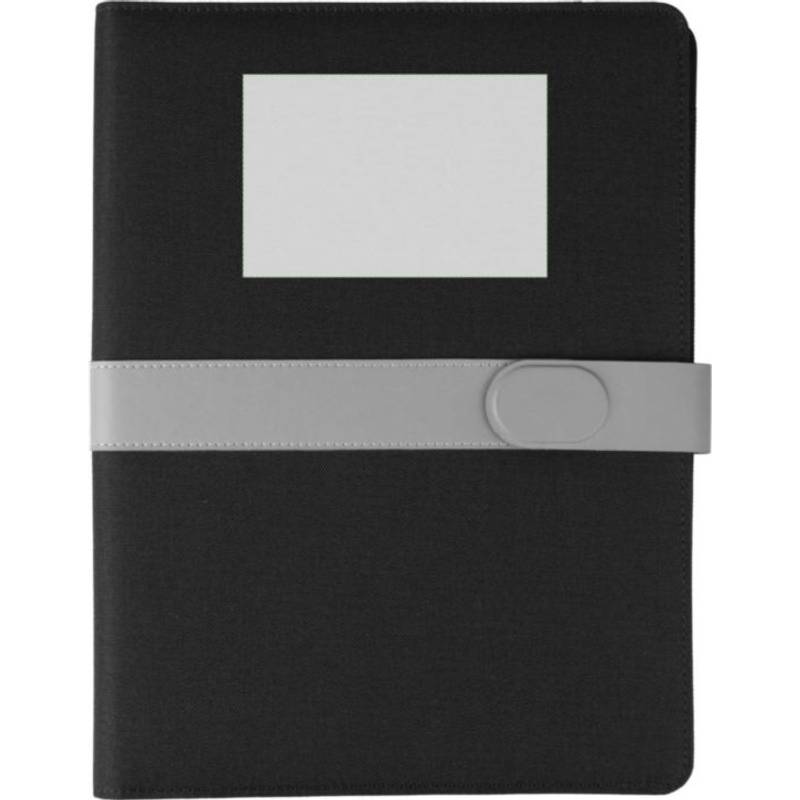 rPET skládací portfolio A4 Sven, černá rPET skládací portfolio A4 Sven, černá