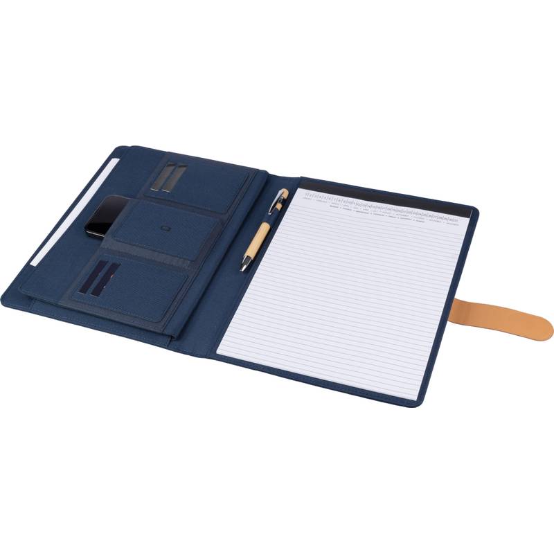 rPET skládací portfolio A4 Sven, černá rPET skládací portfolio A4 Sven, černá