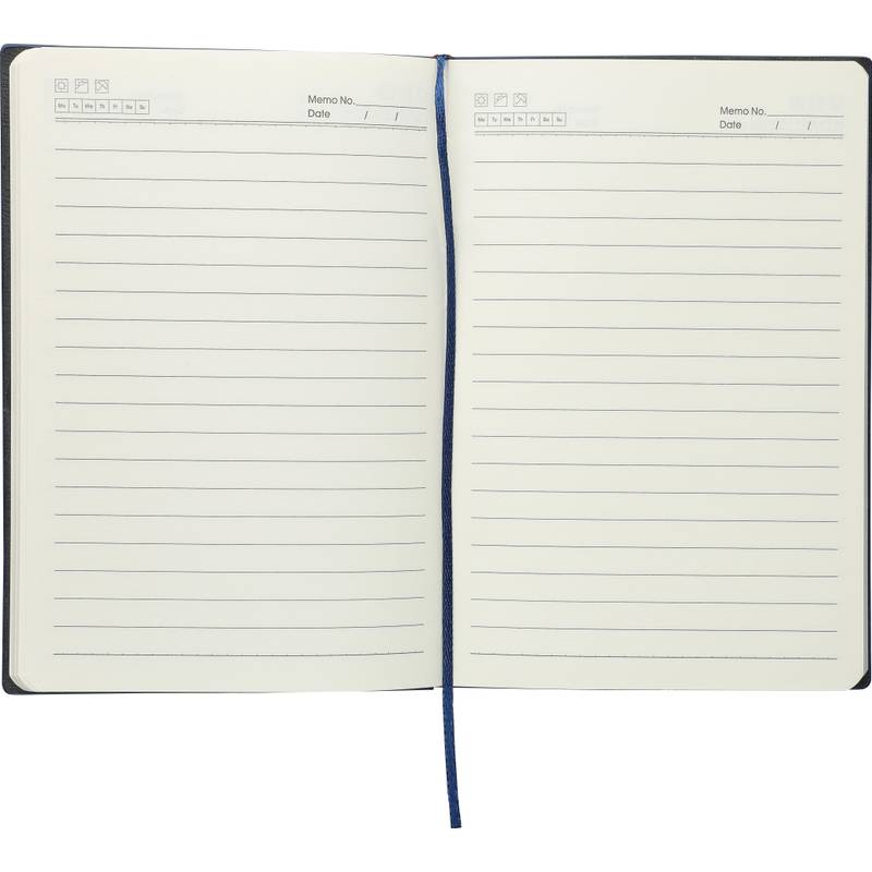 Recyklovaný PU zápisník (A5) Elian, černá Recyklovaný PU zápisník (A5) Elian, černá