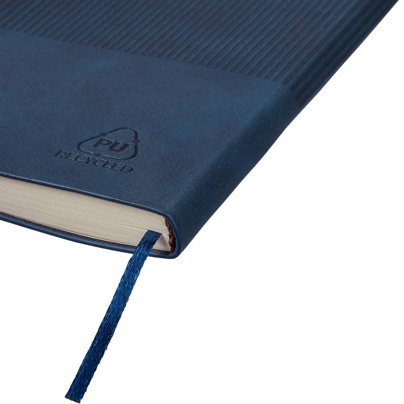 Recyklovaný PU zápisník (A5) Elian, černá Recyklovaný PU zápisník (A5) Elian, černá