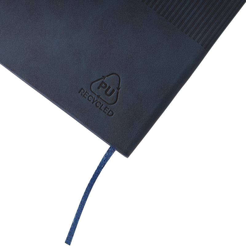 Recyklovaný PU zápisník (A5) Elian, černá Recyklovaný PU zápisník (A5) Elian, černá