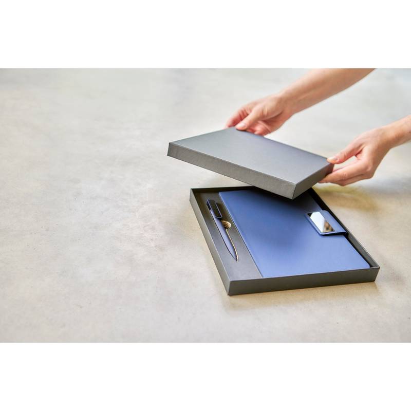 Kartónová dárková sada do kanceláře Roan, černá Kartónová dárková sada do kanceláře Roan, černá