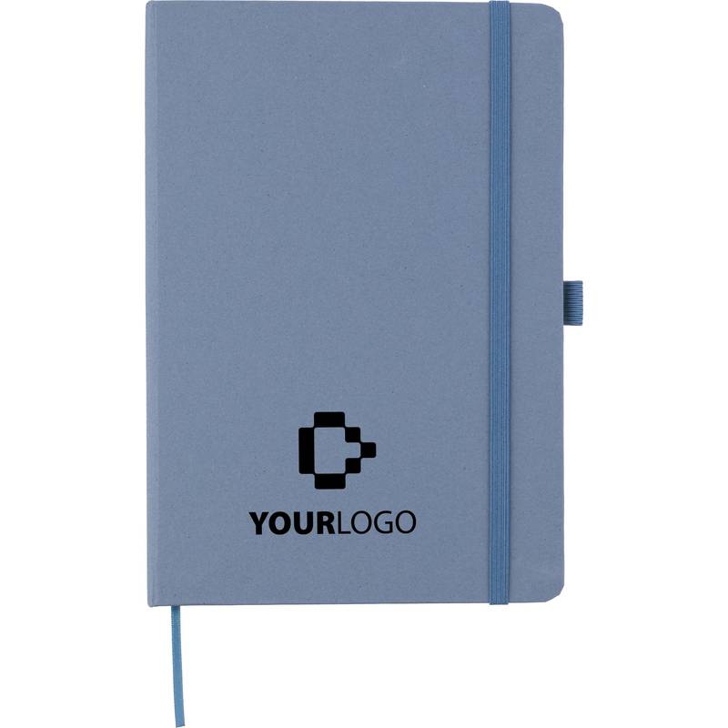 Kuličkový zápisník z recyklovaného bioodpadu a kartonu A5 Gertrud, modrá Kuličkový zápisník z recyklovaného bioodpadu a kartonu A5 Gertrud, modrá