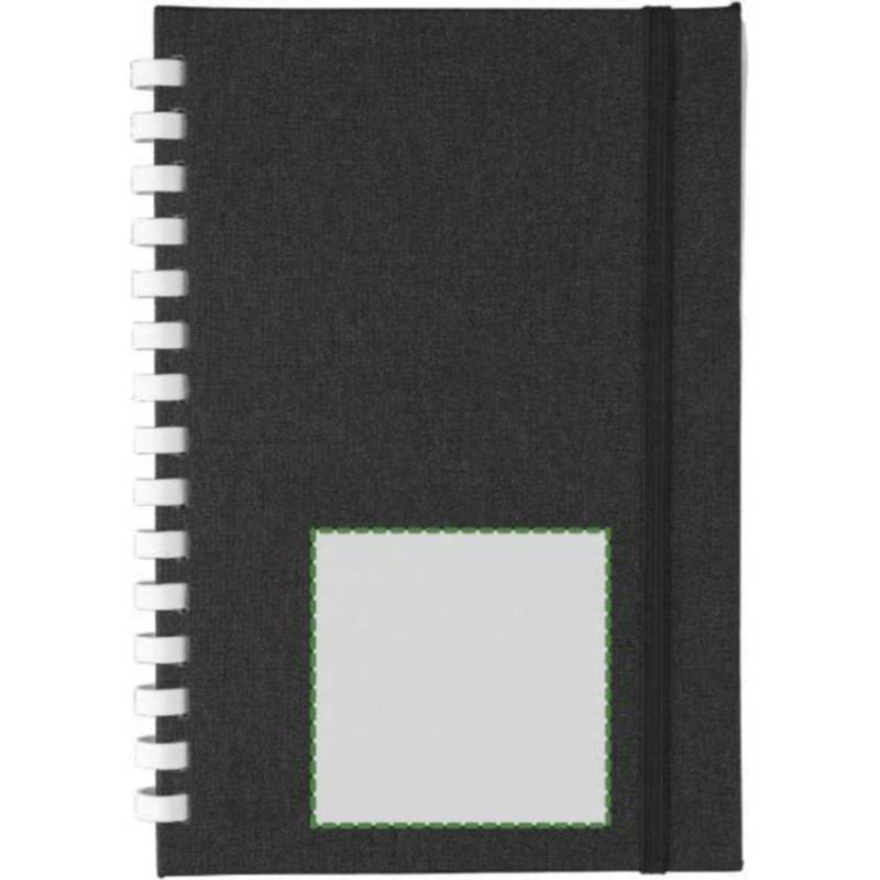 rPET zápisník (A5) Ilias, černá rPET zápisník (A5) Ilias, černá