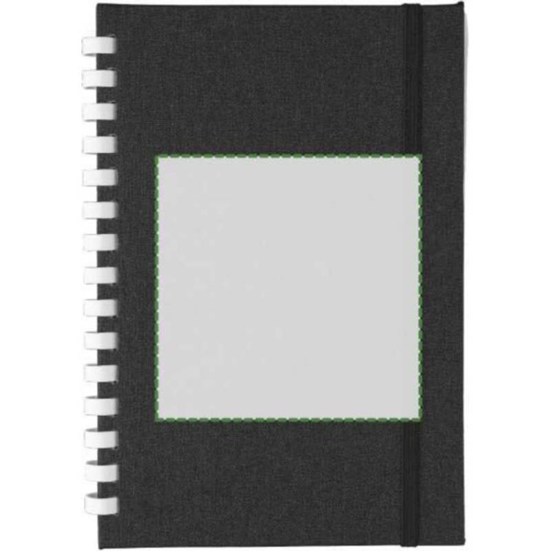 rPET zápisník (A5) Ilias, černá rPET zápisník (A5) Ilias, černá