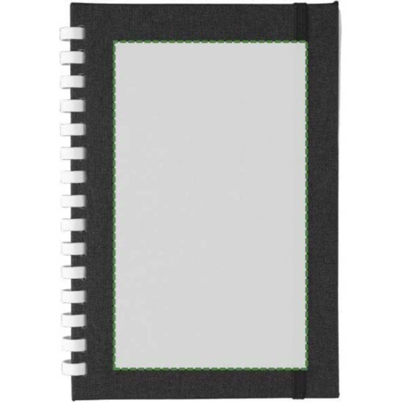 rPET zápisník (A5) Ilias, černá rPET zápisník (A5) Ilias, černá