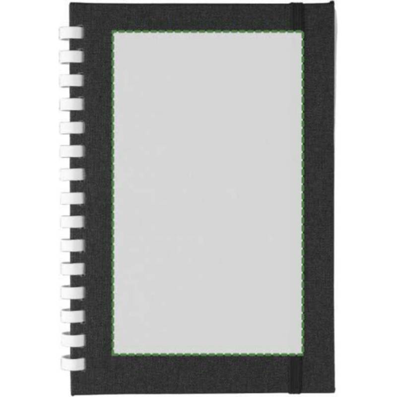 rPET zápisník (A5) Ilias, černá rPET zápisník (A5) Ilias, černá