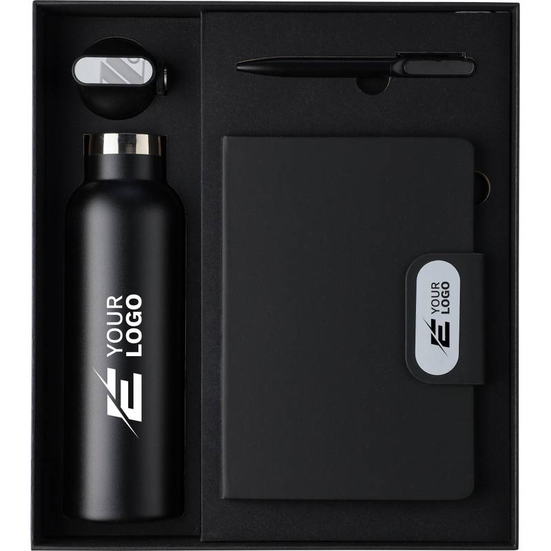 Kartónová dárková sada do kanceláře Erren, černá Kartónová dárková sada do kanceláře Erren, černá