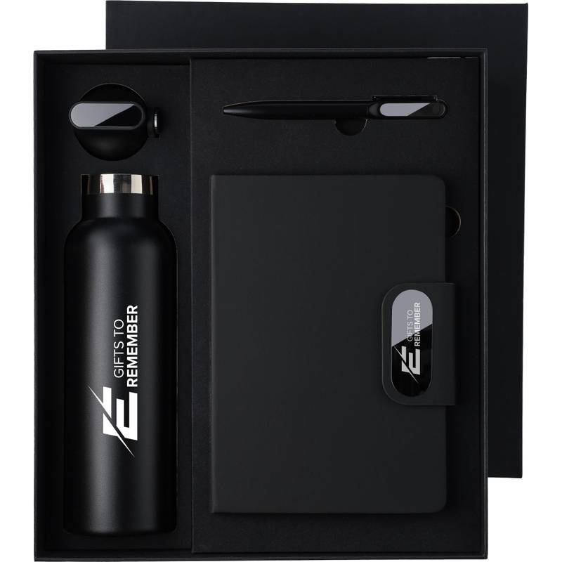 Kartónová dárková sada do kanceláře Erren, černá Kartónová dárková sada do kanceláře Erren, černá