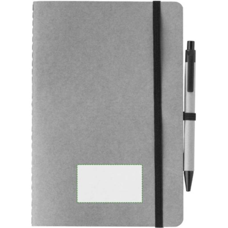 Zápisník z recyklovaného kartonu (A5) Theodore, černá Zápisník z recyklovaného kartonu (A5) Theodore, černá