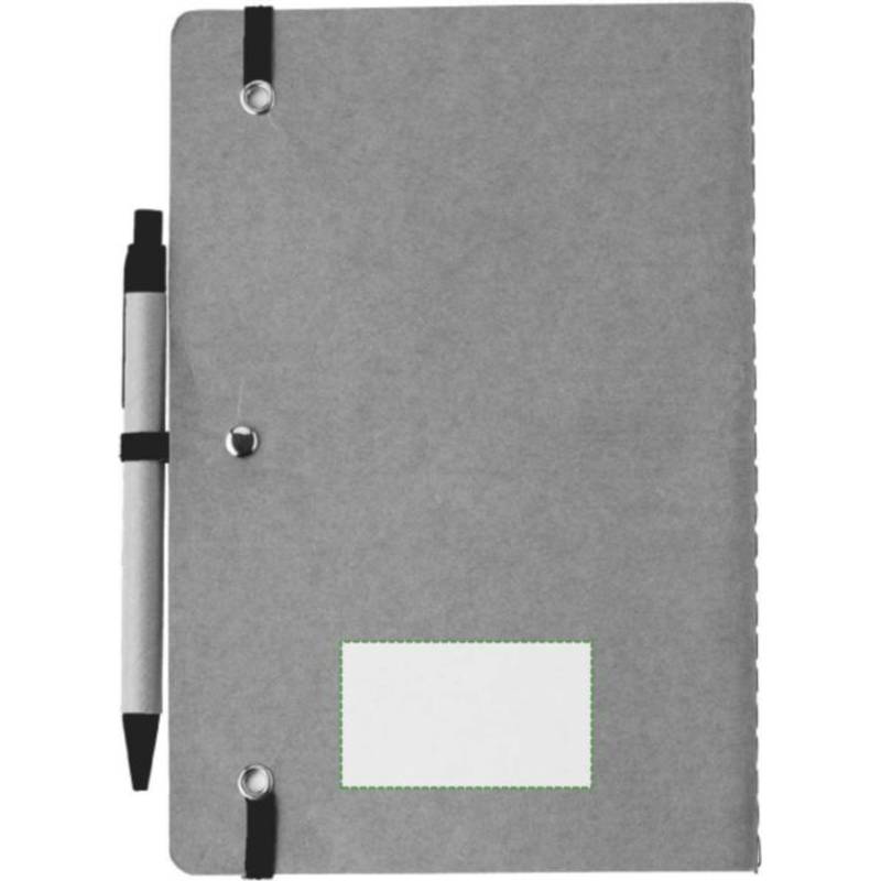 Zápisník z recyklovaného kartonu (A5) Theodore, černá Zápisník z recyklovaného kartonu (A5) Theodore, černá