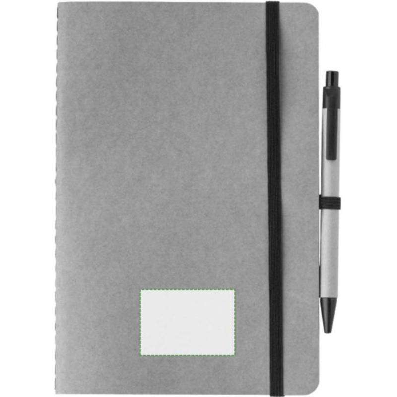 Zápisník z recyklovaného kartonu (A5) Theodore, černá Zápisník z recyklovaného kartonu (A5) Theodore, černá