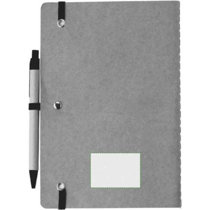 Zápisník z recyklovaného kartonu (A5) Theodore, černá Zápisník z recyklovaného kartonu (A5) Theodore, černá