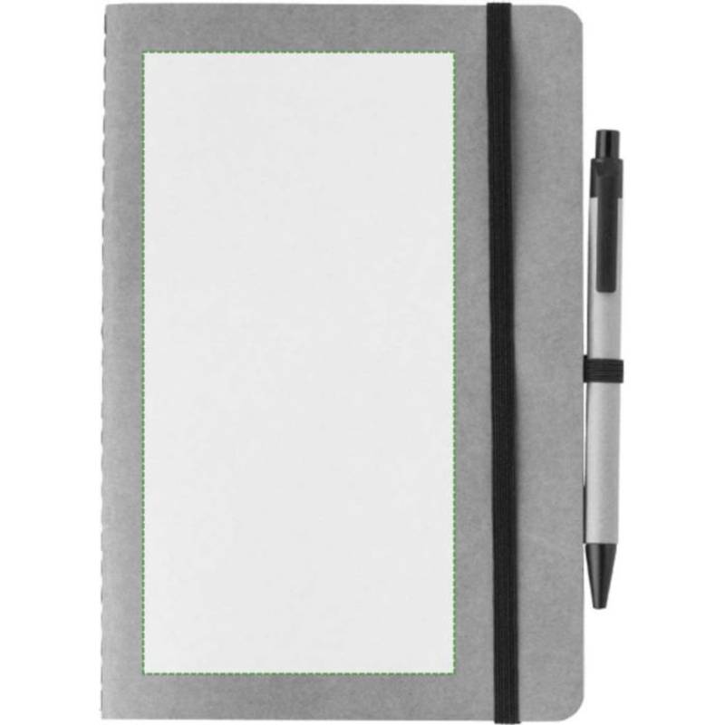 Zápisník z recyklovaného kartonu (A5) Theodore, černá Zápisník z recyklovaného kartonu (A5) Theodore, černá