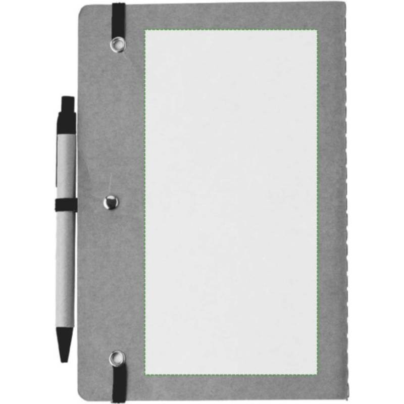 Zápisník z recyklovaného kartonu (A5) Theodore, černá Zápisník z recyklovaného kartonu (A5) Theodore, černá