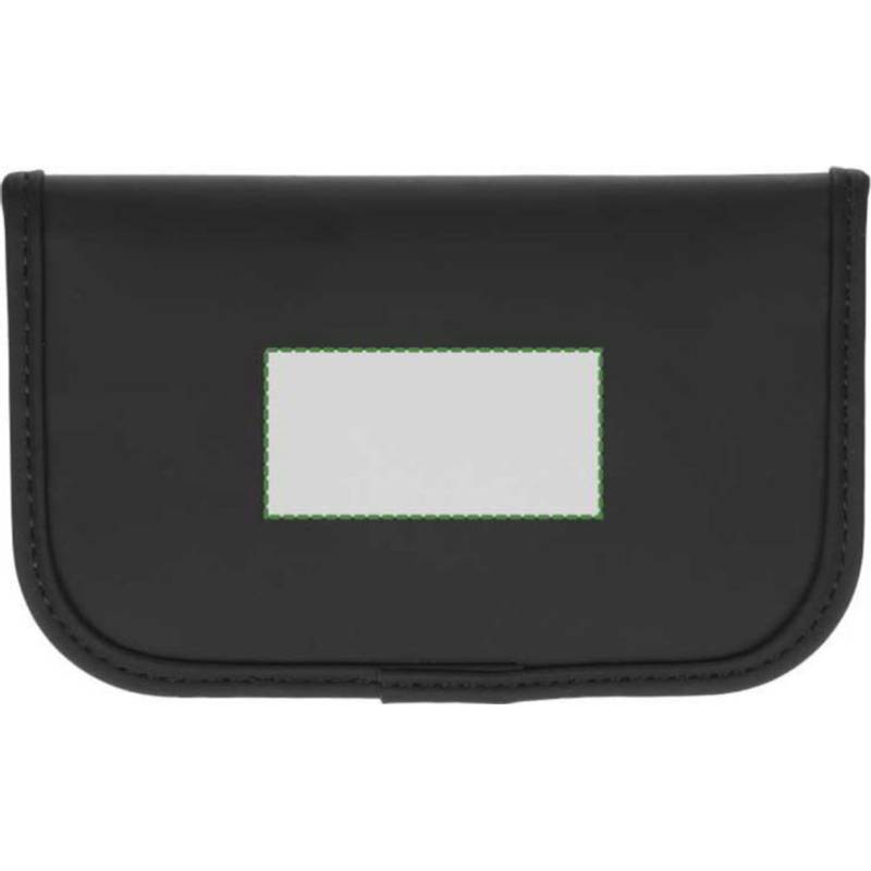 Recyklované pouzdro na klíče a karty Ripple, černá Recyklované pouzdro na klíče a karty Ripple, černá