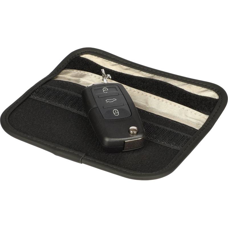 Recyklované pouzdro na klíče a karty Ripple, černá Recyklované pouzdro na klíče a karty Ripple, černá