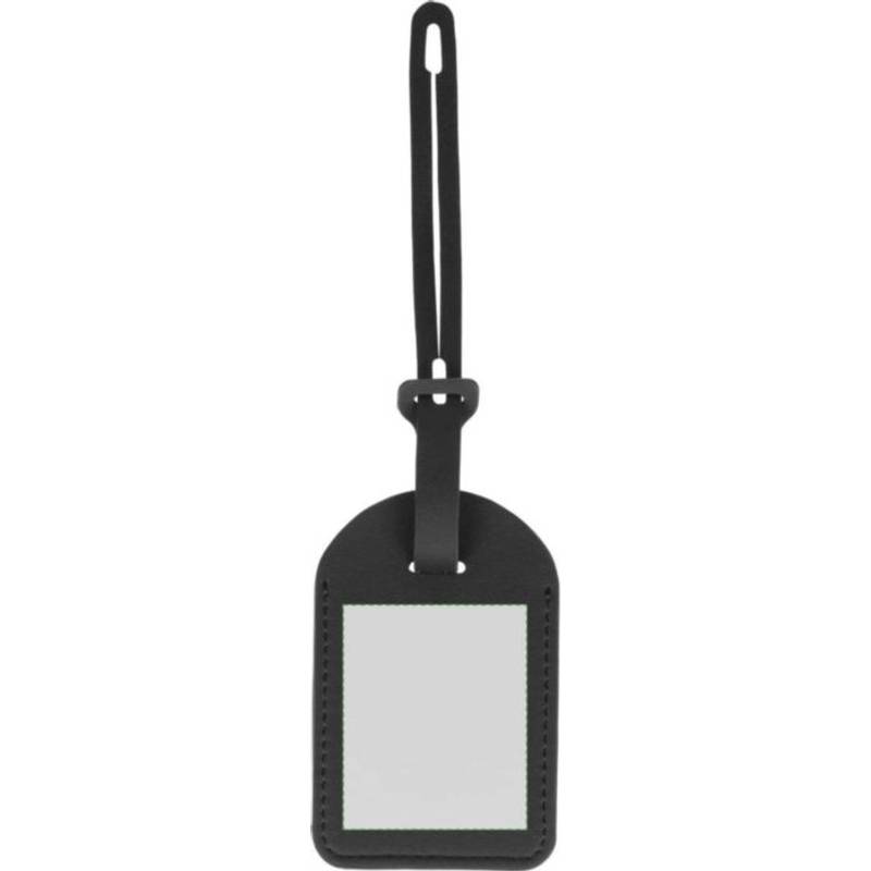 Recyklovaný štítek na sledování zavazadel Isen, černá Recyklovaný štítek na sledování zavazadel Isen, černá