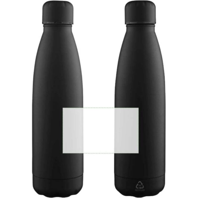 Dvoustěnná láhev na pití s recyklovanou vrstvou 500 ml Sunny, černá Dvoustěnná láhev na pití s recyklovanou vrstvou 500 ml Sunny, černá